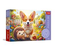 Trefl - Une journée avec Un Corgi - Puzzle de 30 pièces - Puzzle Animalier, Divertissement créatif, pour Les Enfants à partir de 3 Ans