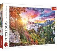 Trefl - Vue du Château de Neuschwanstein, Allemagne - Puzzle de 500 pièces - Paysage, Forêt, Bavière, Puzzle DIY Moderne, Divertissement Créatif, Puzzles Classiques pour Adultes et Enfants 10+