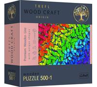 TREFL Wood Craft Origin Puzzle arc-en-ciel papillons 501 pièces