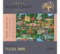 TREFL Wood Craft Origin Puzzle Lieux célèbres en France 1000 pièces