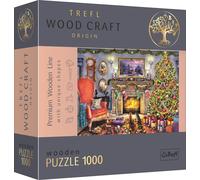 TREFL Wood Craft Origin Puzzle Près de la cheminée 1000 pièces