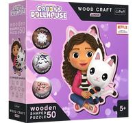 Trefl Wooden Gaby apos; Puzz de maison de poupée avec son chat 50 pièces