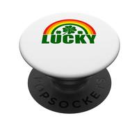 Trèfle à Quatre Feuilles Irlandais Porte-Bonheur - Fête de la Saint-Patrick en Irlande PopSockets PopGrip Adhésif