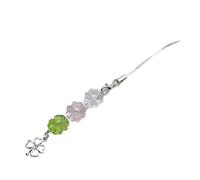 Trèfle à quatre feuilles / perles de tulipe sangle de téléphone portable avec perles acryliques anneau de support de téléphone pour un usage quotidien trèfle / tulipe charme du téléphone, フリーサイズ