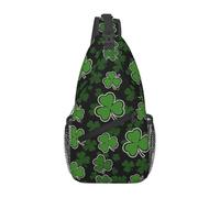Trèfle De La Saint-Patrick 10 Unisexe Sac À Bandoulière Avec Poches Multiples Sling Bag Petit Sacs À Dos Porté Travers Pour Sport Excursion Cyclisme Loisirs