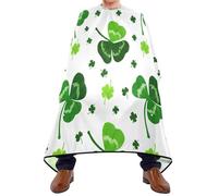 Trèfle De La Saint-Patrick Femme Homme Cape De Coiffure Avec Fermeture À Crochet Capes De Coiffeur De Salon Réglable Cape De Barbier Pour Coupe Et Coloration Coupe De Cheveux 168X140Cm