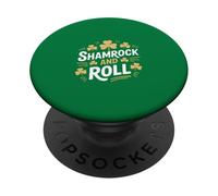 Trèfle et Rouleau drôle fête Irlandaise de la St Patrick PopSockets PopGrip Adhésif