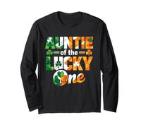 Trèfle Irlandais Auntie of The Lucky One St Patrick Day Manche Longue