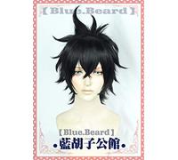 Trèfle noir Cosplay Yuno noir court droit perruque moelleuse résistant à la chaleur cheveux synthétiques perucas Cosplay perruque + casquette de perruque gratuite