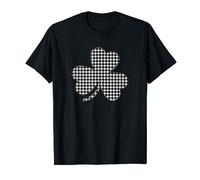 Trèfle pied-de-poule noir et blanc pour la Saint-Patrick T-Shirt
