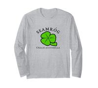 Trèfle pour la Saint-Patrick Vert Noir Orange Manche Longue
