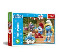 Trefl- TreflSchtroumpfs, Schtroumpfette et Schtroumpfs 30 Pièces-Puzzle coloré avec des Personnages de Film Animé, Créatif, Loisir pour Les Enfants à partir de 3 Ans, 18312, Multicoloured