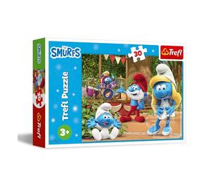 TreflSchtroumpfs, Schtroumpfette et Schtroumpfs - Puzzle 30 Pièces - Puzzle coloré avec des Personnages de Film Animé, Loisir Créatif, Loisir pour Les Enfants à partir de 3 Ans
