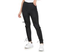 Tregging enduit corseté sur les cuisses et le bas des jambes.Doté d'un élastique à la taille. pour femme - Leggings - La Modeuse XS