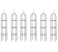 Treilli Colonne à rosiers Romantika , Noir /6er Set