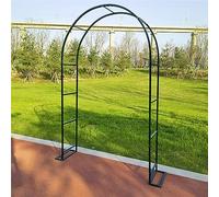 Treillis Arche de Rosier Résistant aux Intempéries Arche de Jardin en Fer Noir Solide pour Plantes Grimpantes Parfaite pour Jardin Extérieur Décoration Mariage,200×230×40cm