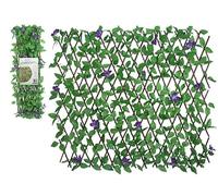 Treillis artificiel extensible en saule et lavande pour clôture de jardin, décoration murale Garden Greatness