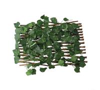 Treillis artificiel extensible pour décoration de jardin ou de maison, bois et plastique résistant aux intempéries, feuilles vertes réalistes pour balcon ou mur intérieur (raisin)