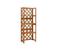 vidaXL Treillis en bois de sapin massif – support pour plantes grimpantes avec étagères 55x30x140 cm