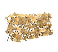 Treillis avec feuilles d'érable artificielles, extensible, 180 x 30 cm, brise-vue, clôture de jardin, construction en bois robuste, facile d'entretien pour l'extérieur