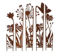 Treillis brise vue en 5 parties Fleurs S : 87 x 1,5 x 117,2 cm