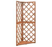 Treillis d'angle - Bois de sapin massif - 50x50x145 cm - Marron - Droit - Robuste