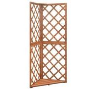 Treillis d'angle - Bois de sapin massif - 50x50x145 cm - Marron - Droit - Robuste Marron G