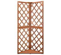 Treillis d'angle en Bois de Sapin Massif 50x50x145 cm Support Plante grimpante pour Jardin terrasse extérieur décoration pergola tonnelle