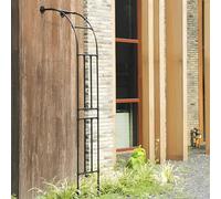 Treillis d'arche de jardin avec base, assemblage facile pour plantes grimpantes, design demi-arche latérale, parfait pour les vignes, les fleurs et la décoration (l 0,6 x H 2,40 m)