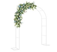 Treillis d'arche de jardin en métal blanc pour plantes grimpantes, décoration de mariage et support de plantes - 350 x 220 cm, décoration de jardin extérieure pour vignes, fleurs et événements