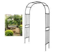 Treillis d'arche de jardin en métal noir pour plantes grimpantes, cérémonie de mariage en plein air et décoration de fête intérieure, tonnelle durable pour améliorer le paysage du jardin