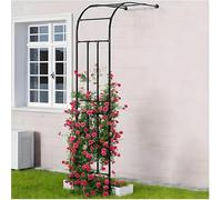 Treillis d'arche de jardin en métal pour plantes grimpantes - Résistant aux intempéries - Design demi-arche - Décoration extérieure - Parfait pour les jardins et les cours - Améliorez votre paysage