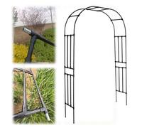Treillis d'arche de jardin en métal robuste pour plantes grimpantes, support de rose, tonnelle décorative, noir, l 150 cm x H 240 cm