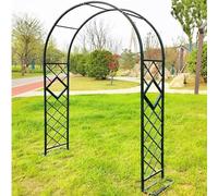 Treillis d'arche de jardin en métal robuste pour plantes grimpantes - Support durable pour vignes, fleurs et légumes - Élégant support de décoration intérieur/extérieur
