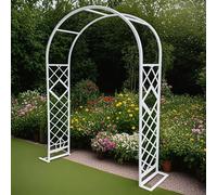 Treillis d'arche de jardin pour grimper - Structure en métal robuste, design résistant aux intempéries pour terrasse, balcon et décoration de fête