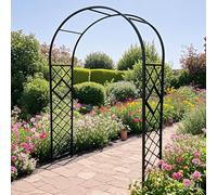 Treillis d'arche de jardin pour grimper - Structure en métal robuste, design résistant aux intempéries pour terrasse, balcon et décoration de fête