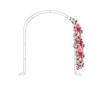 Treillis d'arche de jardin pour plantes grimpantes de 2,3 m/2,5 m de hauteur, tonnelle décorative pour mariages, fêtes, Halloween et Noël (blanc/noir) parfaite pour une utilisation en intérieur et en