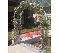 Treillis d'arche de jardin pour plantes grimpantes, décoration de pergola pour une utilisation en extérieur, arche en métal, arche de support, 2,4 m de large x 2,3 m de haut, 2,8 m de large x 2,3 m de