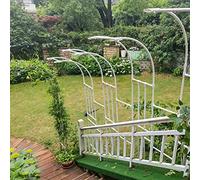 Treillis d'arche de jardin pour plantes grimpantes, demi-arche de roses en métal et pergola murale latérale, décoration de terrasse résistante aux intempéries, noir, 3,8 x 6,1 x 0,1 cm.