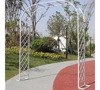 Treillis d'arche de jardin pour plantes grimpantes, pergola en métal blanc, arche de mariage galvanisée pour événements en plein air, 150 x 40 x 230 cm, parfait pour les fêtes et les jardins