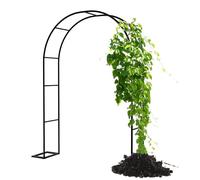 Treillis d'arche de jardin pour plantes grimpantes - Support en métal pour mariage extérieur - Arches décoratives en 80 cm, 140 cm, 180 cm, 200 cm, 260 cm, 350 cm - Noir (L x l)
