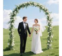 Treillis d'arche de jardin, support de pergola en métal antirouille pour décoration extérieure, structure élégante pour mariages et terrasses, 1,8 m de large x 2,2 m de haut pour les célébrations de