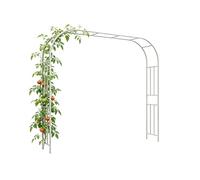 Treillis d'arche en Fer forgé galvanisé, Treillis grimpant for Roses de Jardin et vignes, Cadre d'escalade Robuste, Support for clématites et Raisins, Blanc.(280 * 270 * 40cm)