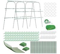 Treillis de concombre en forme de U pour support de plantes grimpantes | Kit de grille de concombre de jardin avec cadre en acier enduit de polyéthylène | Structure de culture verticale résistante aux
