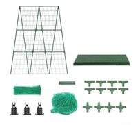 Treillis de concombre réglable en A, structure de grille de jardin en acier revêtu de PVC, système de culture verticale pour plantes grimpantes, légumes, pois, haricots dans les plates-bandes