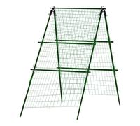 Treillis de concombres de jardin, 10 clips, 20 attaches de jardin, cadre en A, tuteur avec filet d'escalade, grille pour plantes grimpantes, treillis pour raisins, fleurs, concombres, pois, courgettes