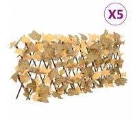 Treillis de Feuille de Vigne Artificiel Extensible Écran de Clôture vidaXL