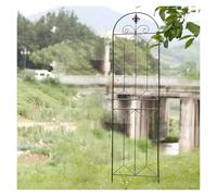 Treillis De Jardin 180 Cm X 50 Cm, Structure d'escalade Antirouille, Panneau De Treillis pour Cour Intérieure pour Plantes Grimpantes en Pot, Légumes Et Fleurs(Noir,B)