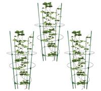 Treillis de jardin avec cage de tour de tomate : structure modulaire d'escalade, jeu de piquets en acier, conception de montage facile, construction peu encombrante | Support pour fleurs de fruits, ma