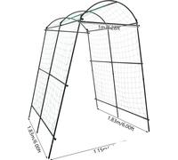 Treillis de jardin, construction robuste en acier, design spacieux en arc, noir
